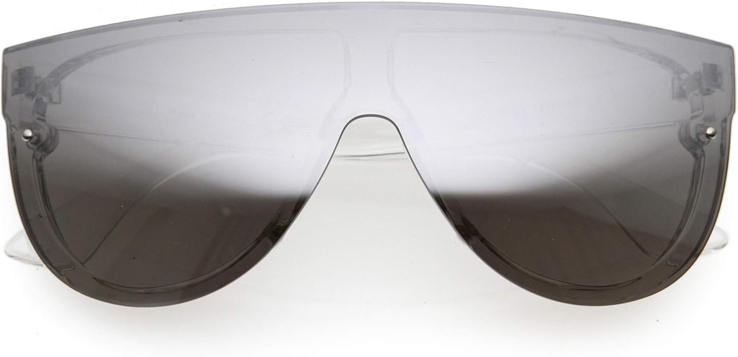 

Солнцезащитные очки zeroUV 80-х годов в бейсбольном стиле, мужские спортивные очки с зеркальными линзами, женские очки для велоспорта, защитный козырек с обтекаемой формой, Clear / Silver Mirror