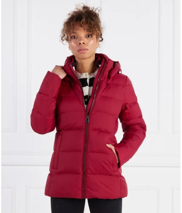 Пуховая куртка Global longline fit Tommy Hilfiger, бордовый — фото 3