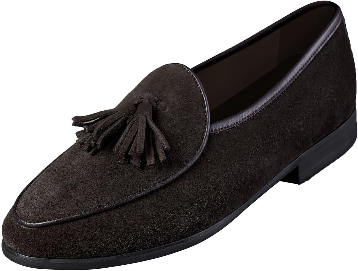 

Мужские лоферы Santimon, формальная обувь с отделкой кисточками, модные повседневные деловые лоферы типа пэнни, Coffee