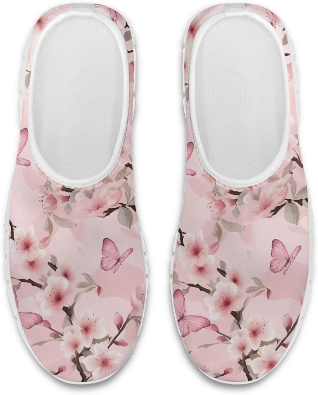 

Лоферы без шнурков для женщин и мужчин Estailounic, Plum Blossom Butterfly