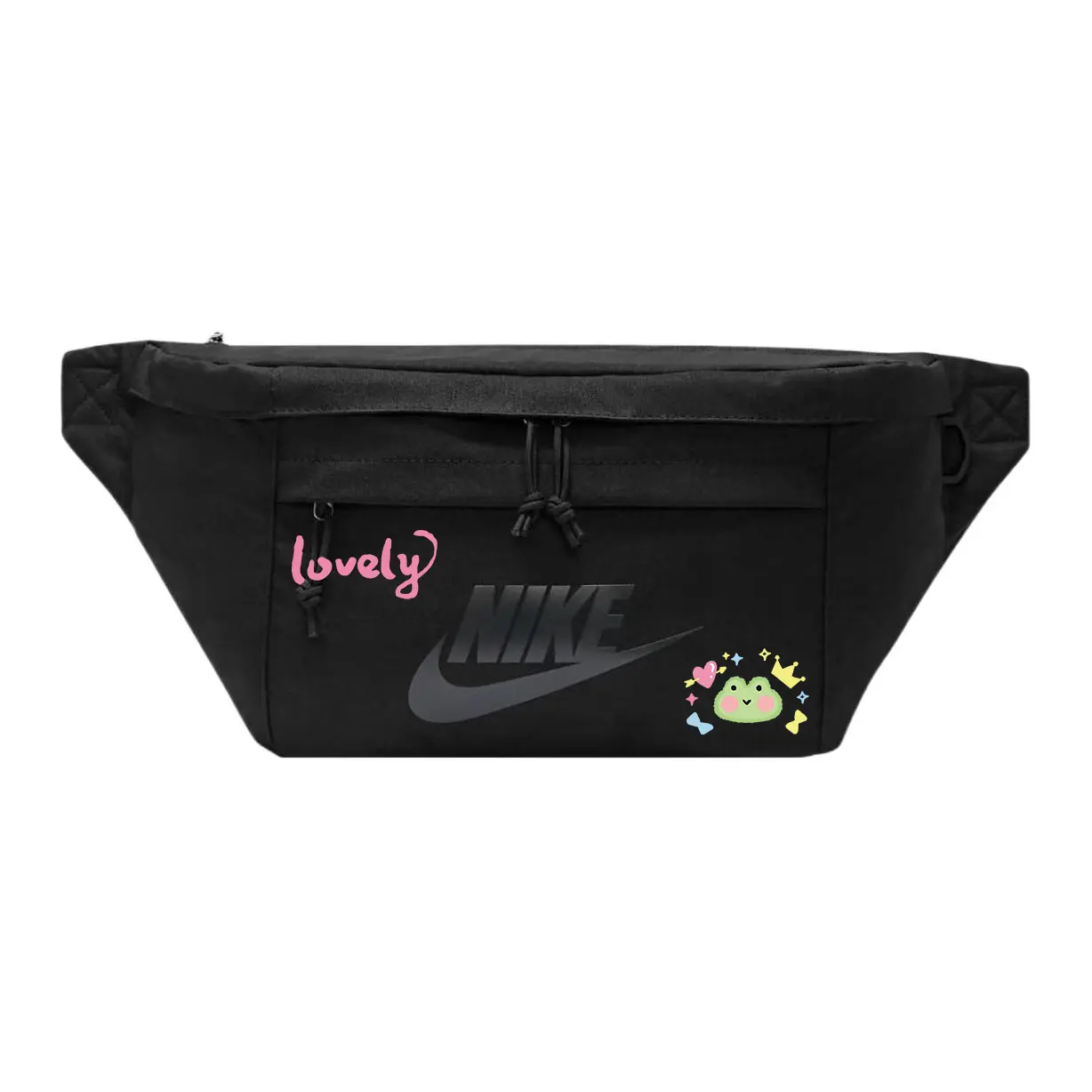 

Nike Тканевая поясная сумка Regular Unisex черная, Frog