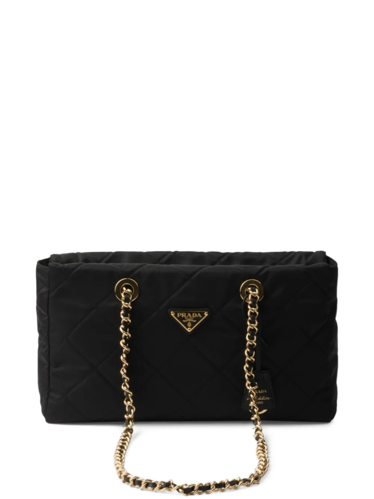 

Стеганая сумка через плечо Prada, черный