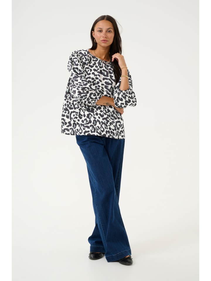 

Блузка Kaffe, цвет white/black leopard