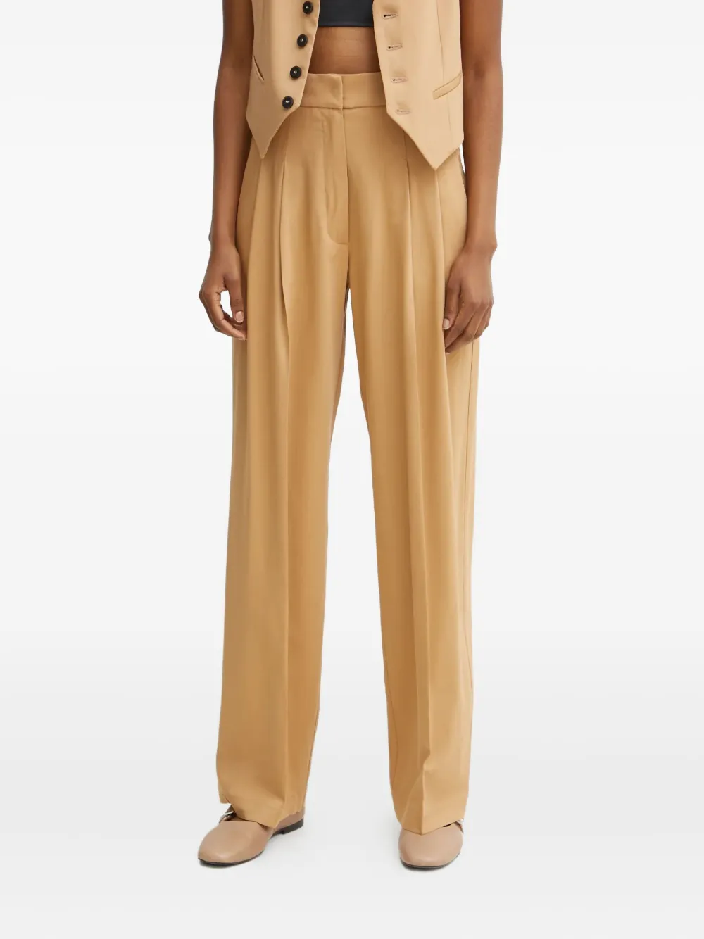 

Плиссированные брюки Forte Forte, бежевый