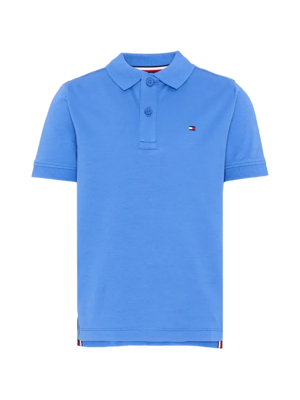 Рубашка-поло с вышитым логотипом и короткими рукавами Tommy Hilfiger Junior, синий
