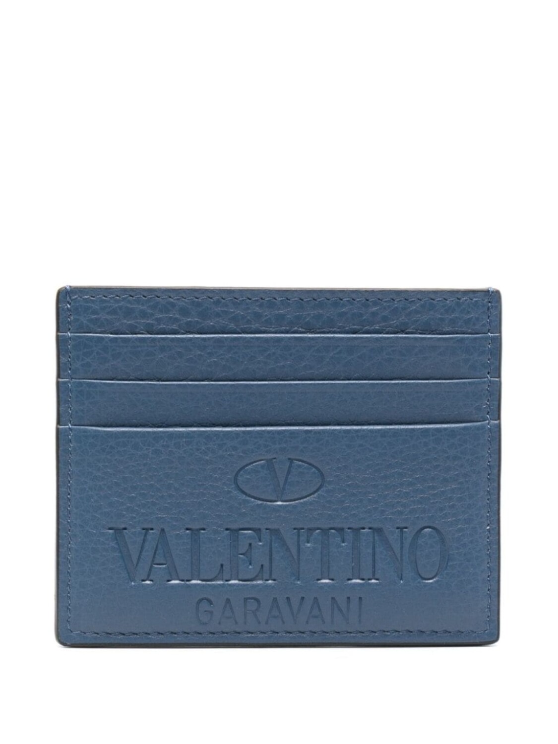 

Valentino Garavani кожаный держатель карт с тисненым логотипом, синий