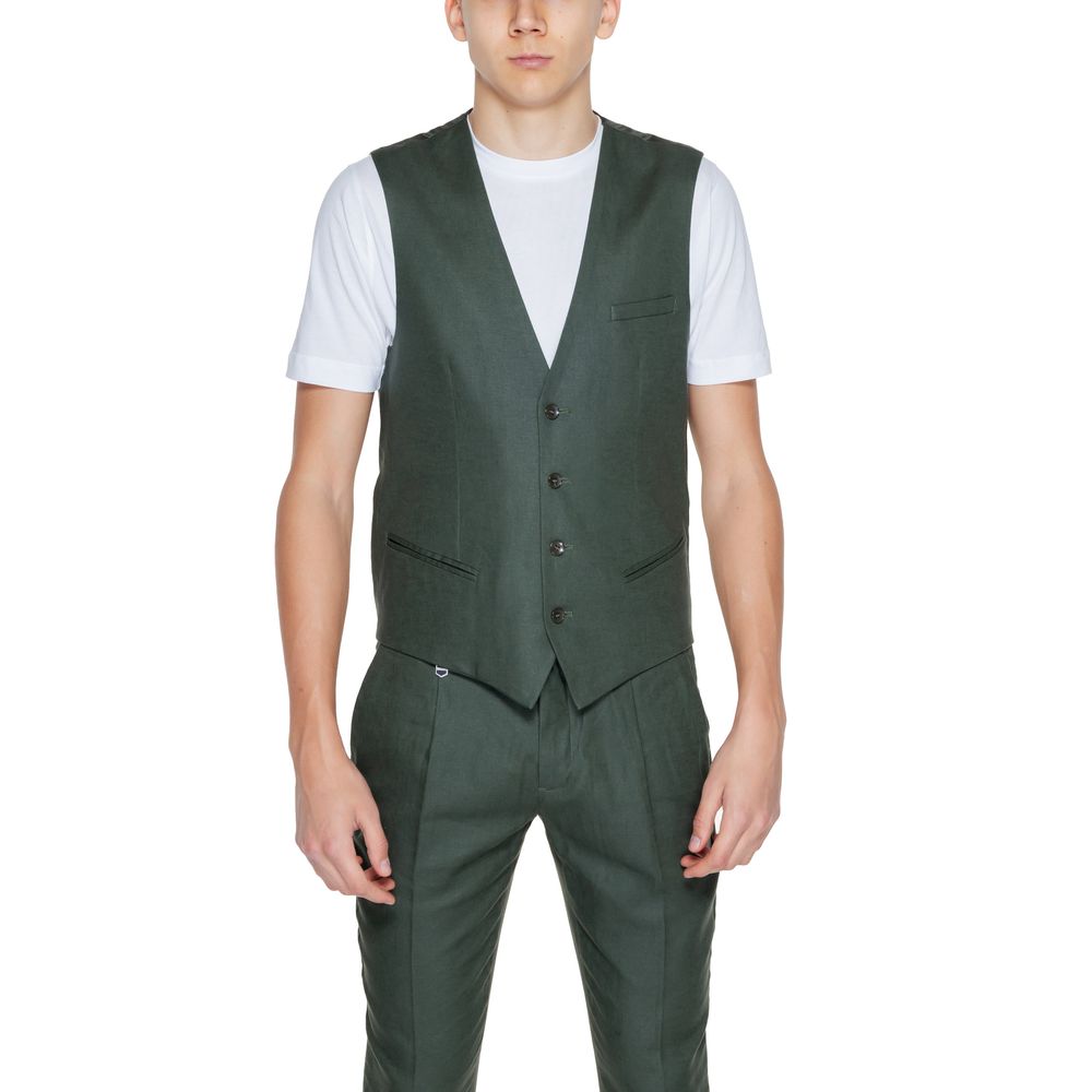 

Зеленый льняной жилет Antony Morato