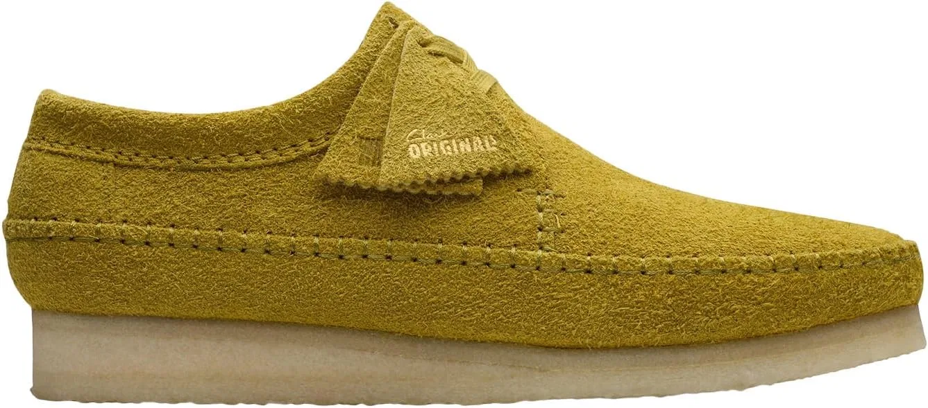 Мокасины кожаные Clarks Weaver, Оливковый замшевый — фото 2