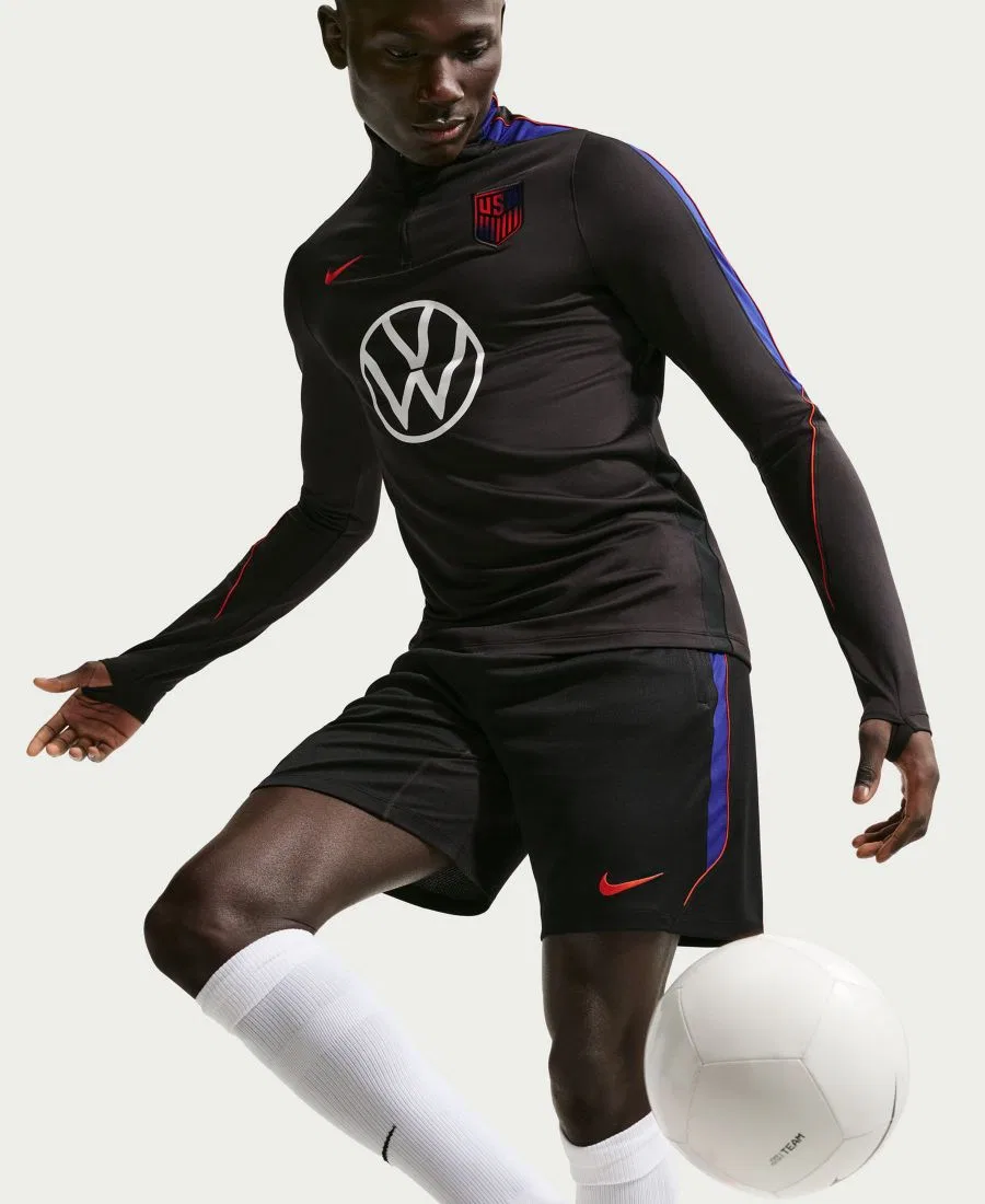 Футбольные шорты USMNT Strike Soccer Dri-FIT Knit Shorts Nike, черный/синий — фото 3