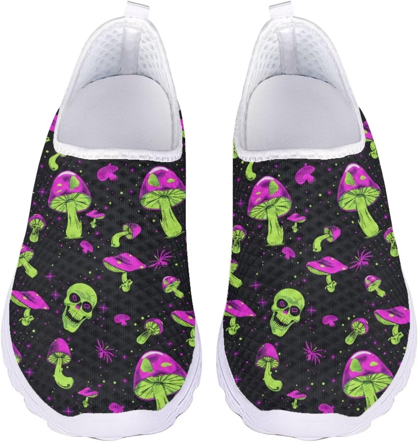 

Кроссовки унисекс на шнуровке Jeiento, Hippie Mushroom and Skull