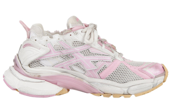 Кроссовки runner sneakers 'white baby pink mesh and nylon' Balenciaga, белый — фото 2