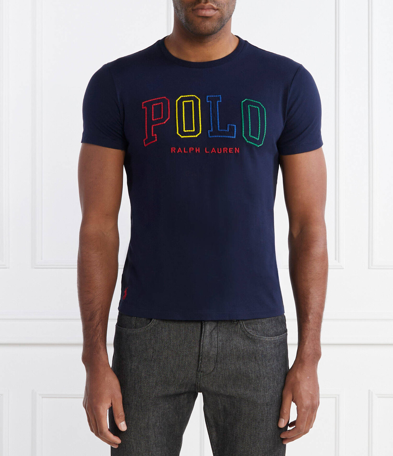 

Футболка POLO RALPH LAUREN JERSEY Slim Fit, темно-синий