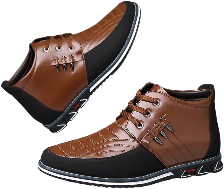 

Мужская повседневная обувь, модные кроссовки, классические туфли для мужчин, прогулочные туфли, деловые офисные удобные лоферы Hchctry, Brown-6328