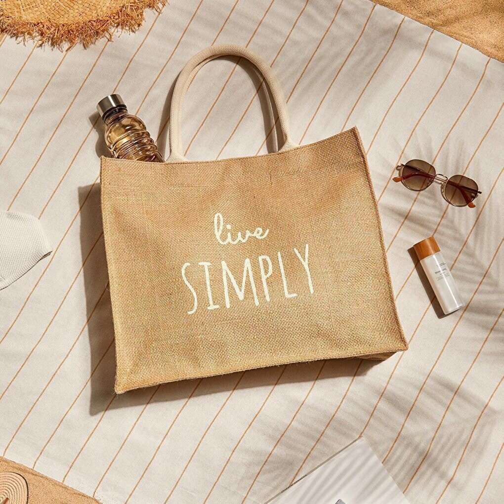 

Джутовая сумка Live Simply 42 x 12 x 35 см Ocean Home Textile