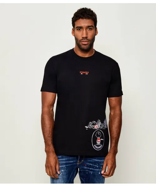 

Футболка с изображением льда, айсберга и арахиса Regular fit Iceberg, черный