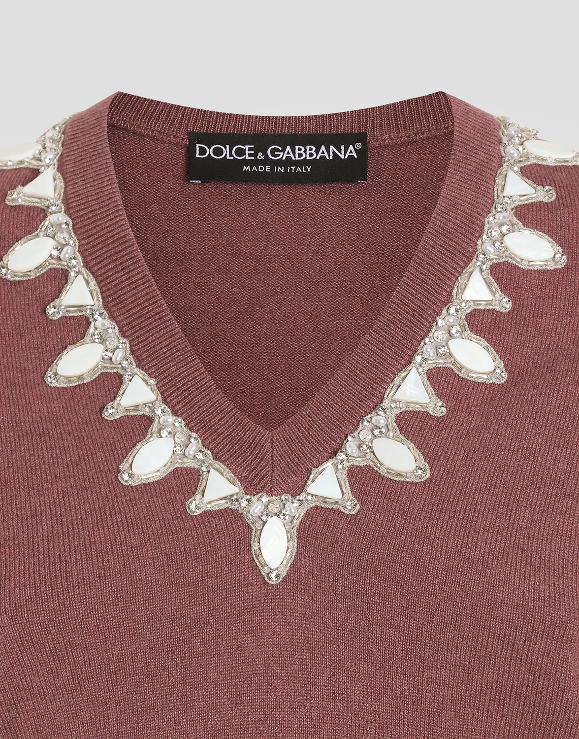 Кашемировый пуловер DOLCE & GABBANA, фиолетовый — фото 3