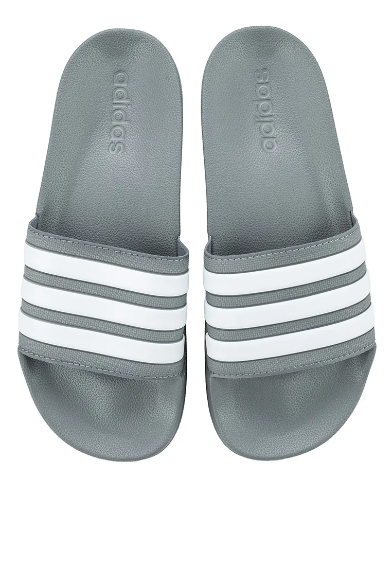 Шлепанцы для душа, модель Adilette, Adidas, белый/серый — фото 2