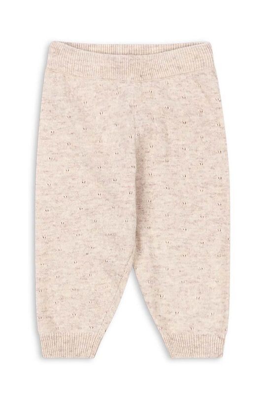 

MINO KNIT PANTS детские брюки из смесовой шерсти Konges Sløjd, бежевый