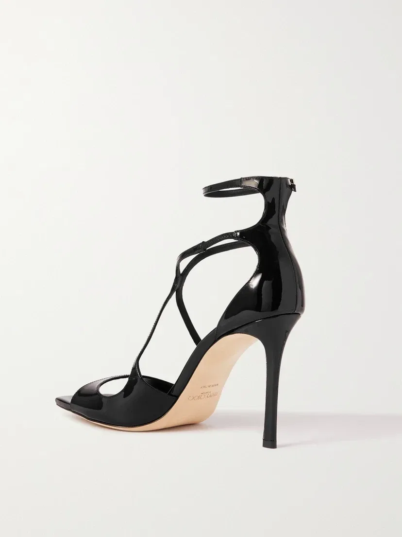 Босоножки Azia 95 из лакированной кожи JIMMY CHOO, черный — фото 3