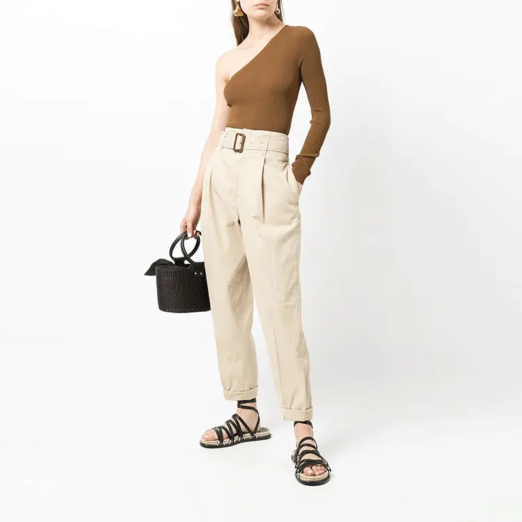 Женские повседневные брюки верблюжьего цвета Polo Ralph Lauren, camel — фото 3