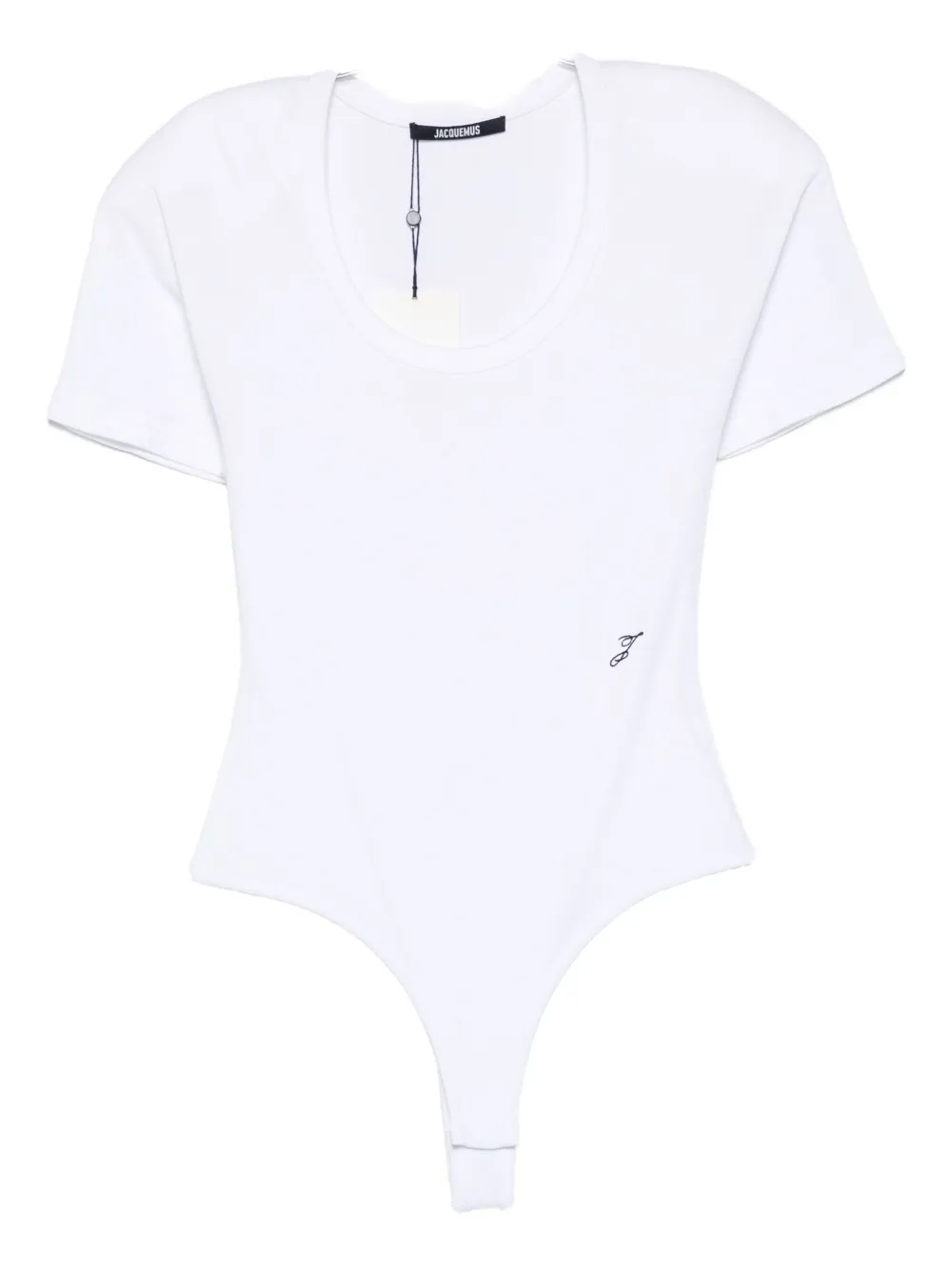 

Боди с короткими рукавами JACQUEMUS, белый