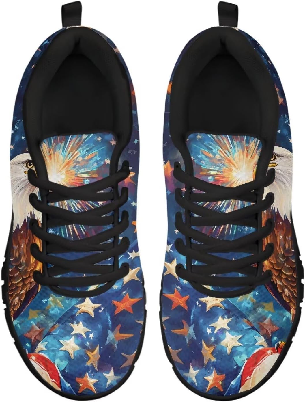 

Женские и мужские беговые кроссовки, легкие кроссовки-тренеры для занятий в зале, спорт, теннис, бег, походы Getelinseng, American Flag Bold Eagle Print