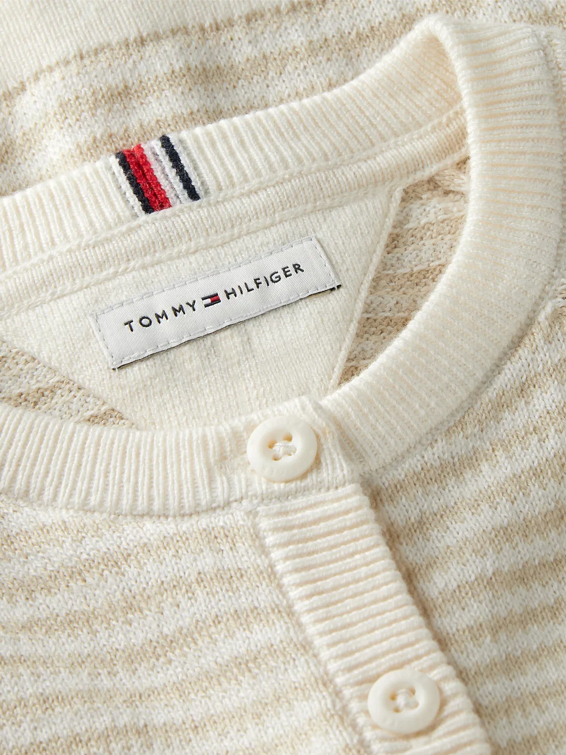 Вязаный кардиган Tommy Hilfiger Essential кремового бежевый — фото 3
