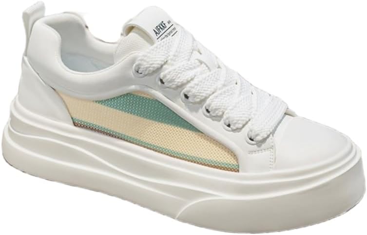 

Мужские дышащие кроссовки с сеткой, низкие спортивные туфли, модные кеды, подходящие для повседневной носки, обеспечивающие комфортное ощущение Hoalox, белый