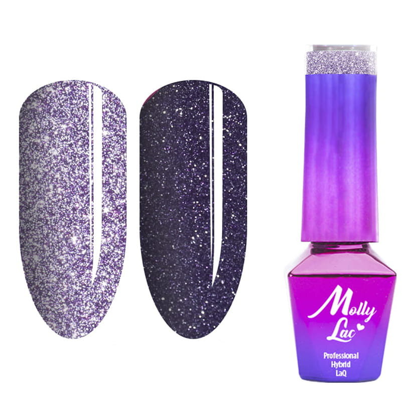 

Molly Lac, 615 Flashing Lights Queencess, блестящий гибридный лак, 5 мл