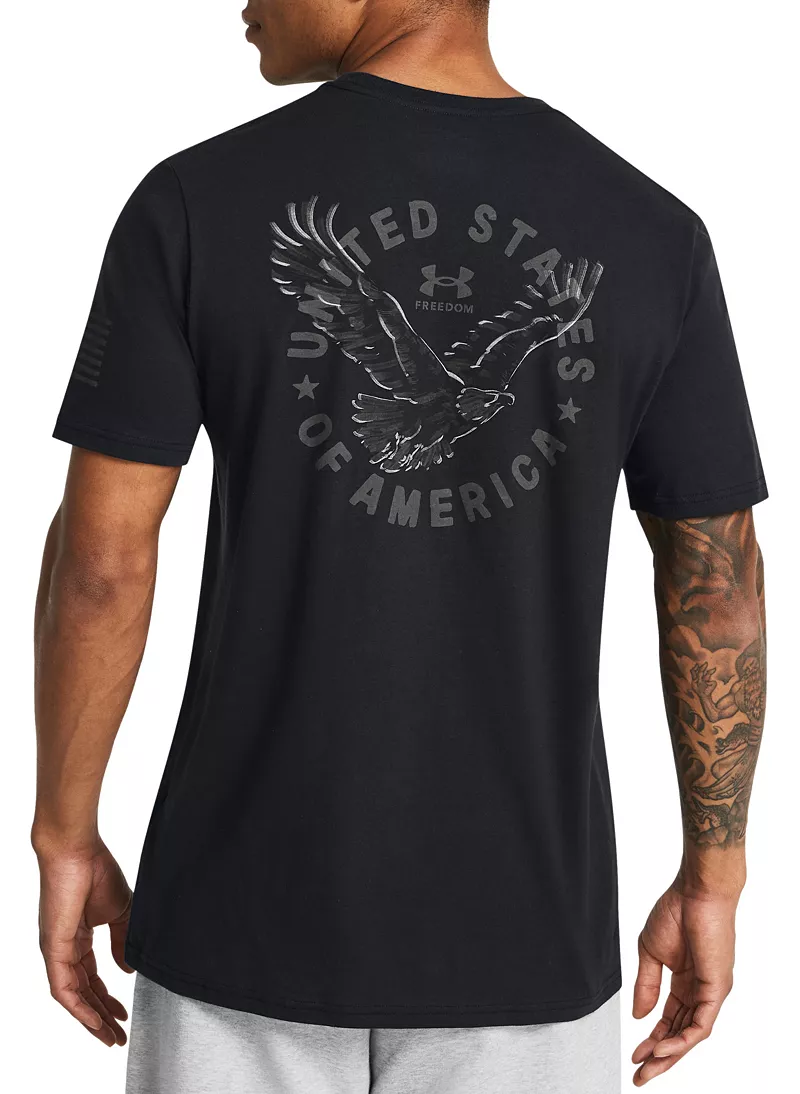 

Мужская футболка Freedom Vintage Eagle Under Armour, цвет Black/Mod Gray