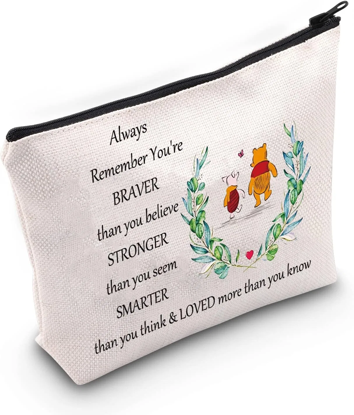 Косметичка на молнии LEVLO «You Are Braver Stronger Smarter Than You Think» Levlo, Wei Ni Bag