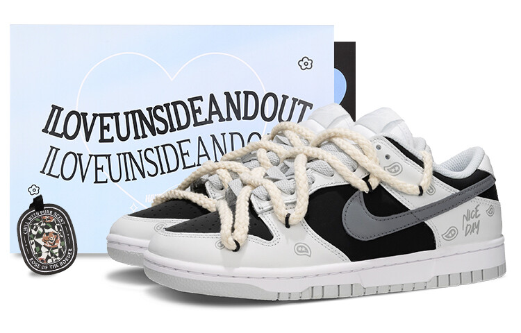 

Кроссовки Nike Dunk Skateboard Shoes Men Low-Top White Black