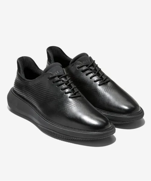 Мужские кожаные оксфорды Grand Phase Laser COLE HAAN чёрные — фото 2