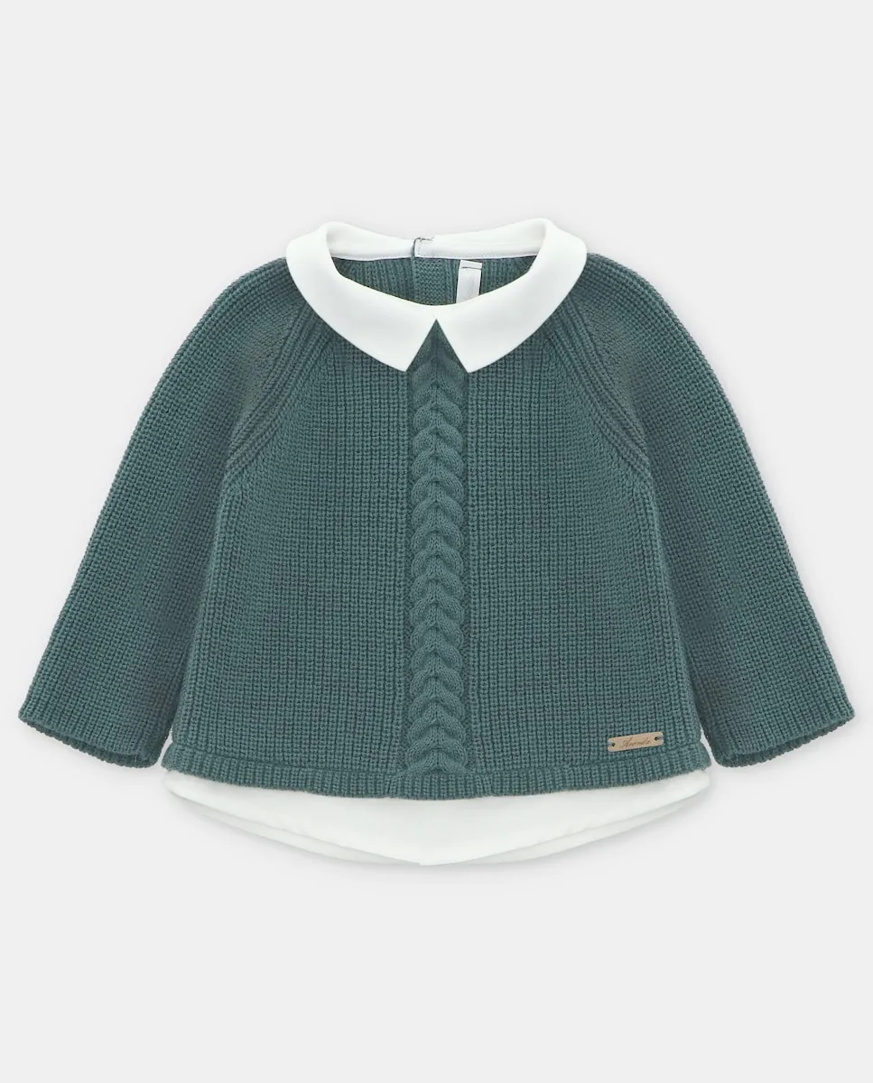 

Детский джемпер с имитацией рубашки бутылочного цвета Martín Aranda