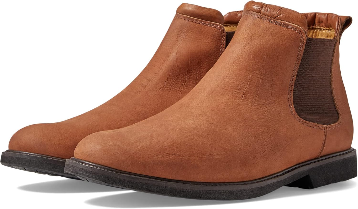 

Мужские повседневные удобные ботинки Chelsea на щиколотку MJNY из натуральной кожи, легкие, дышащие, с эластичными вставками, классического дизайна, стильные ботинки Chukka Marc Joseph New York, Cognac Washed Grainy