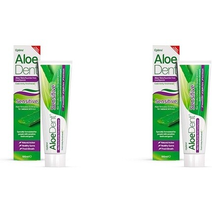 

Зубная паста Sensitive Алоэ Вера без фтора 100 мл, Aloe Dent