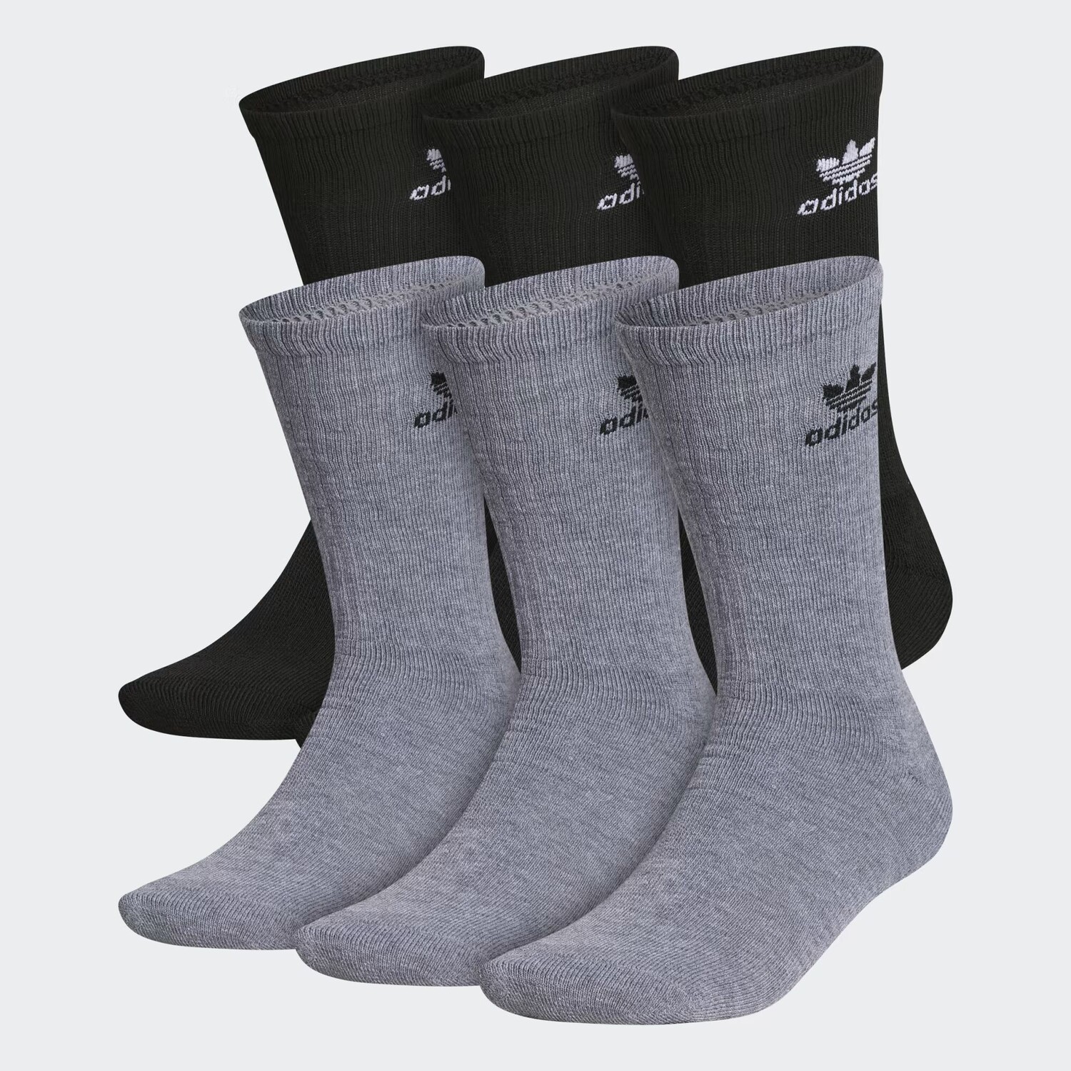

Носки с трилистником, 6 пар Adidas, Medium Grey Heather