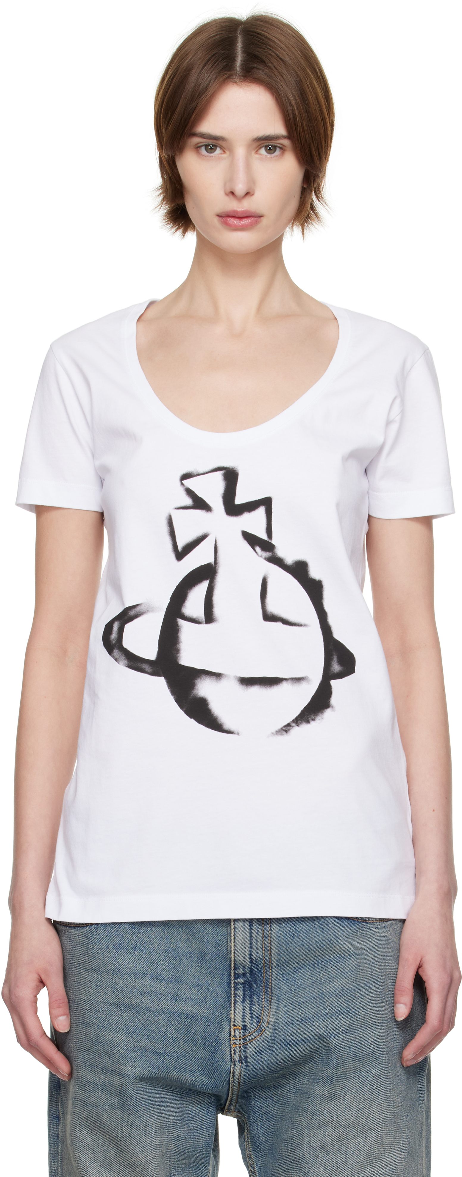 

Футболка Lollo с трафаретом Orb Vivienne Westwood, белый