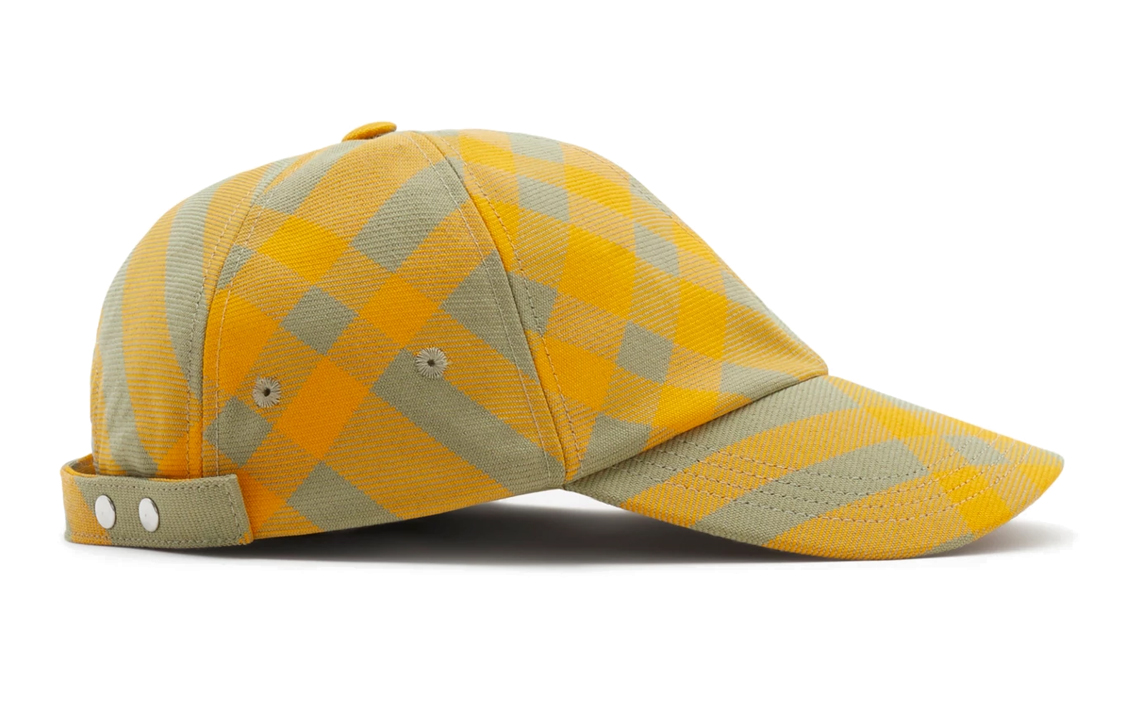 Burberry Хлопковая бейсболка с полиэстером и шерстью унисекс желтая, Yellow — фото 3