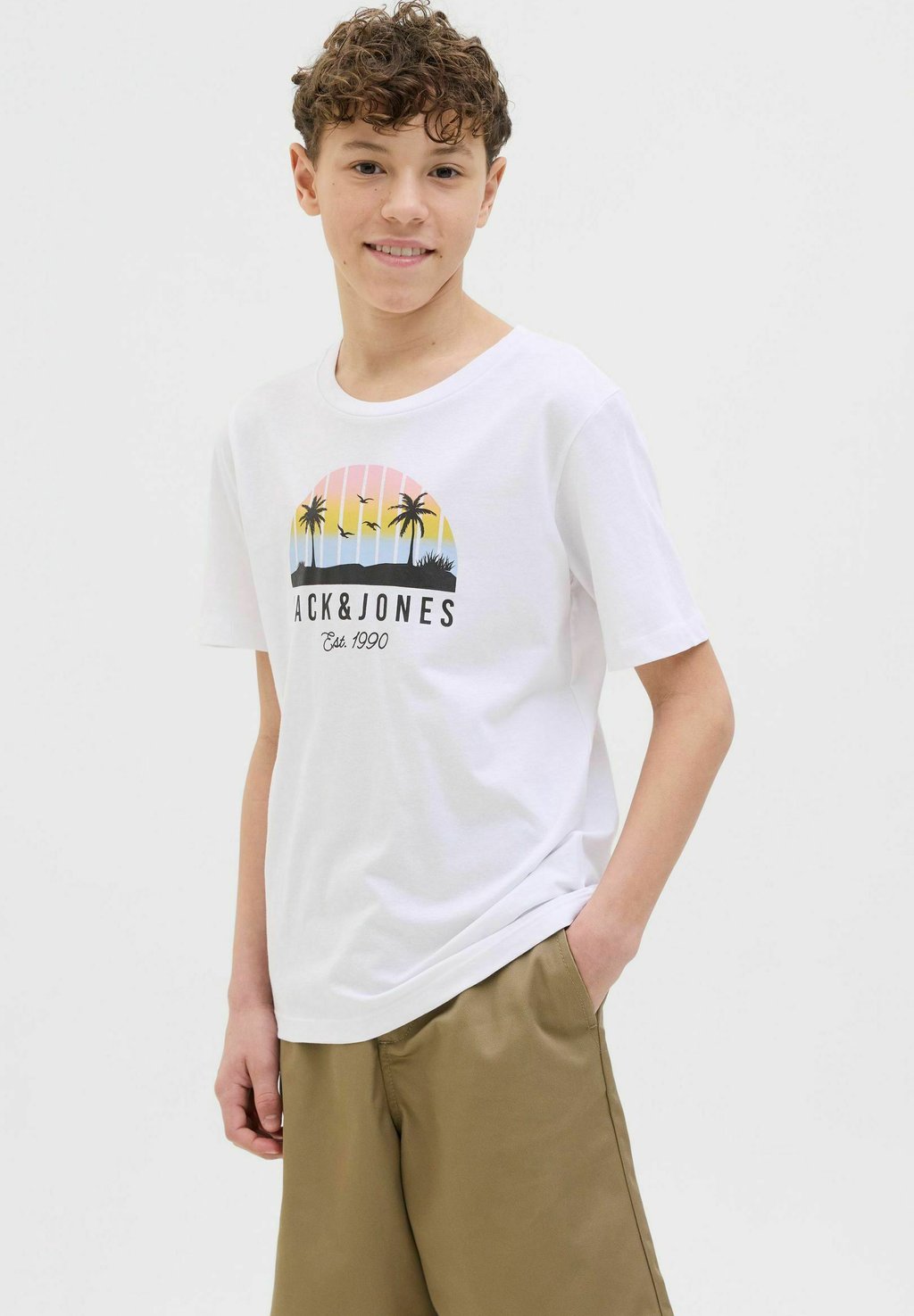 

Футболка с принтом 3ER-PACK Jack & Jones Junior, светло-голубой