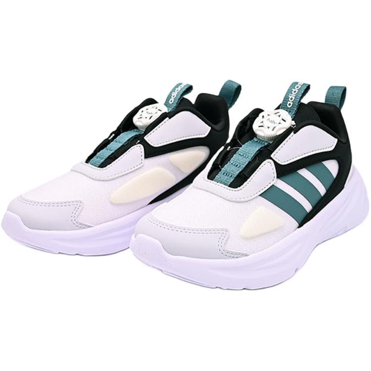 Детские кроссовки с низким верхом, устойчивые к истиранию и скольжению Adidas, белый/зеленый/черный — фото 4