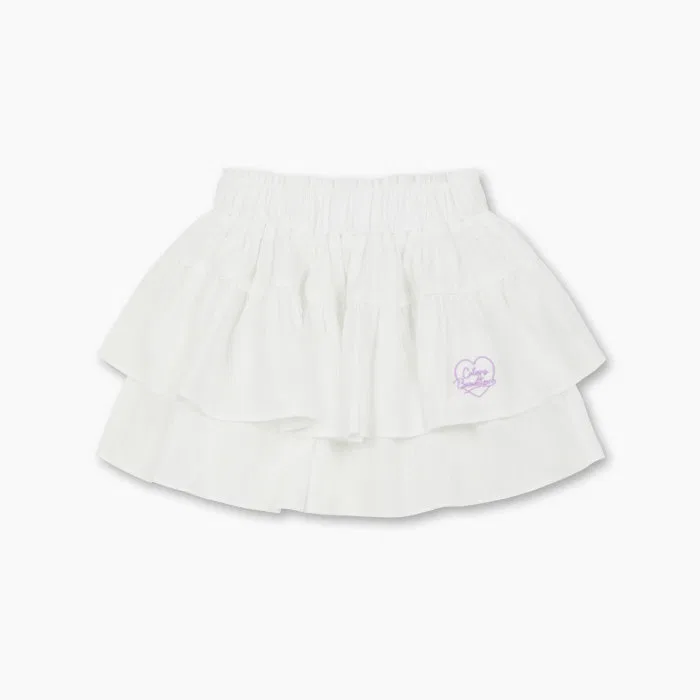 Детская летняя юбка-брюки с ярусами белая от Benetton Kids