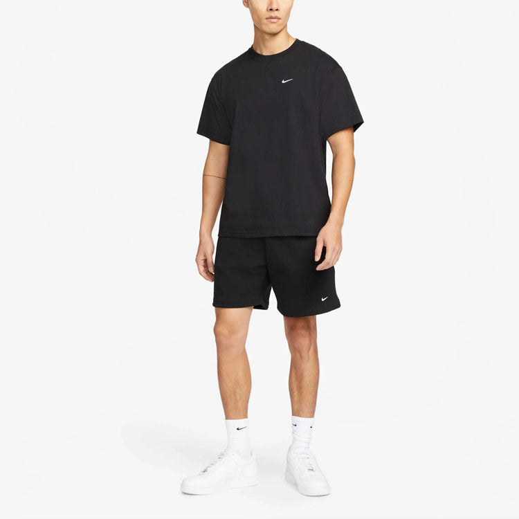 Шорты Nike Solid Color Logo Straight Loose Casual Shorts Unisex Black DV3056-010, разноцветный — фото 2