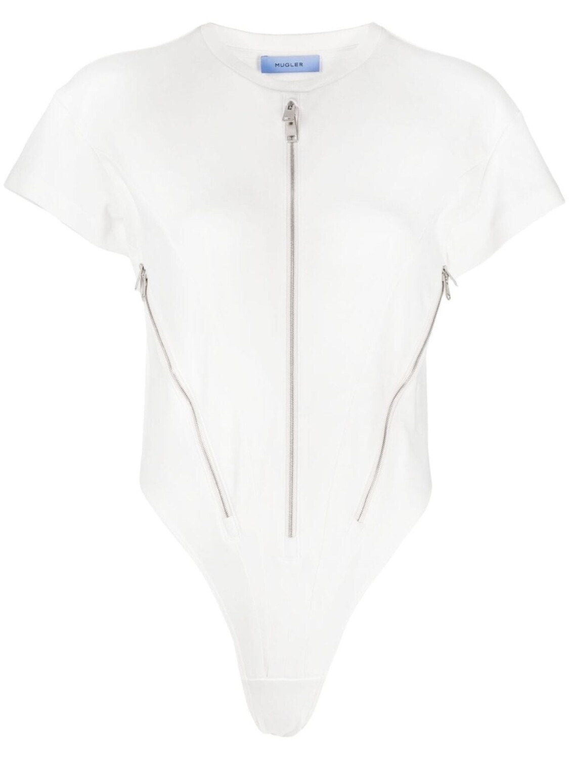 

Mugler боди из органического хлопка на молнии, белый