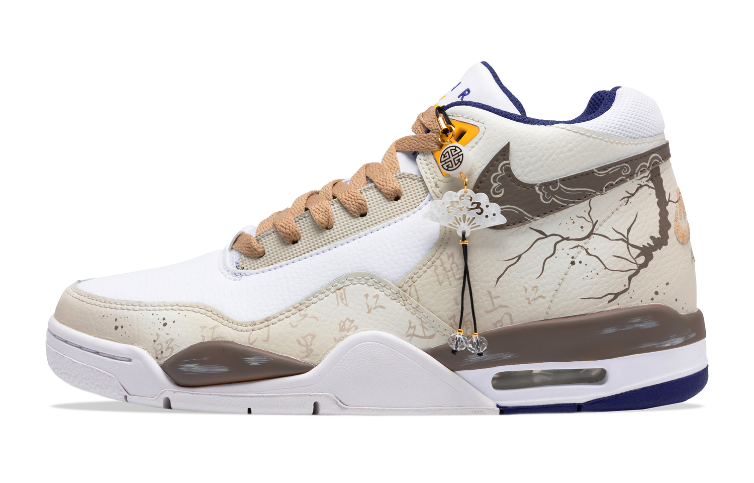 

Nike Flight Legacy Vintage Кроссовки баскетбольные мужские мидтоп White/Yellow/Brown