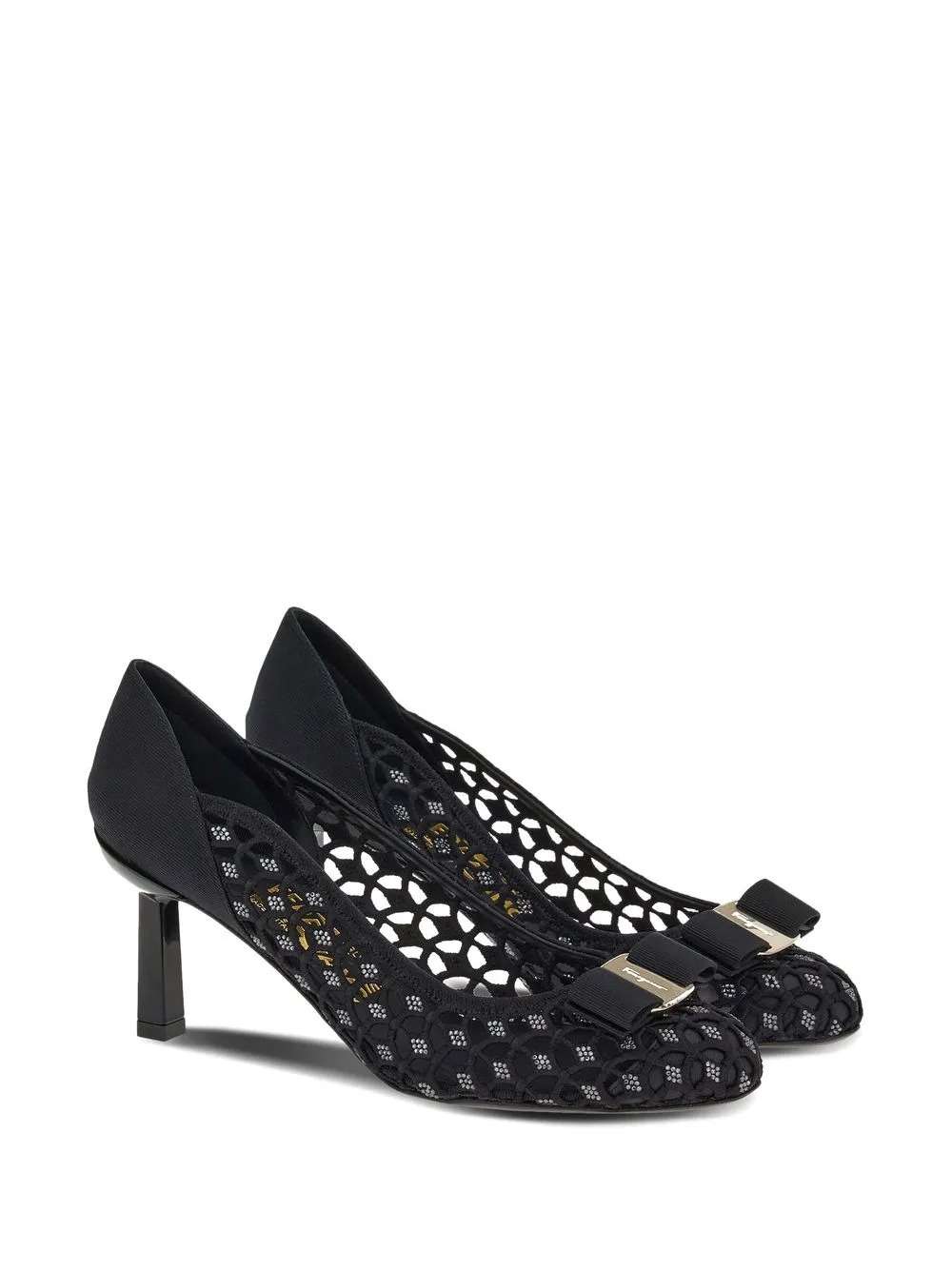 Туфли Vara Bow 70 Ferragamo, черный — фото 2
