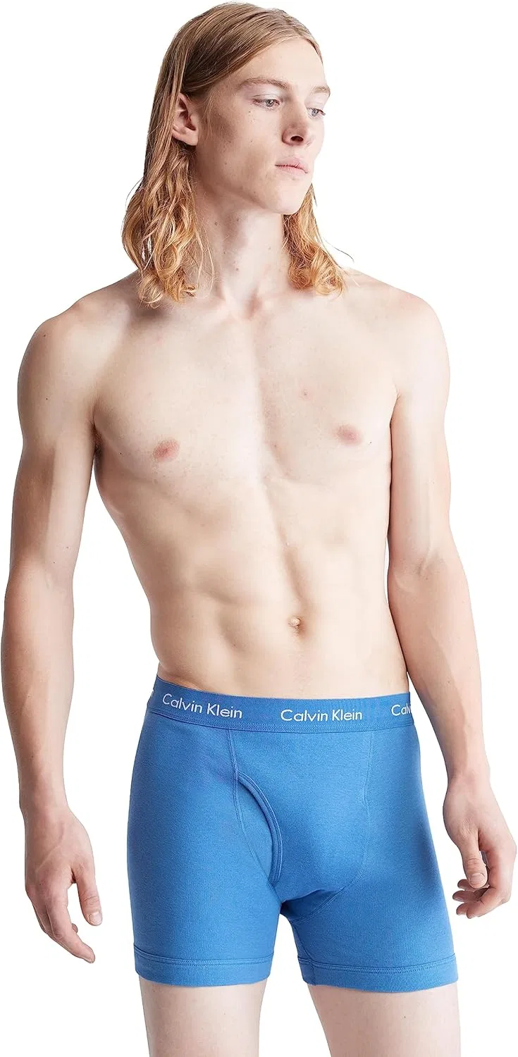 Боксеры Calvin Klein, 3 Blue Depths, 2 Boardwalk Blue, 2 Water Reflection — фото 2
