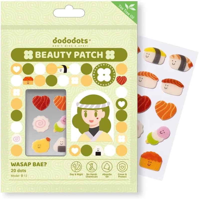 Патчи для лица гидроколлоидные Dododots Sushi Onigiri 20 шт