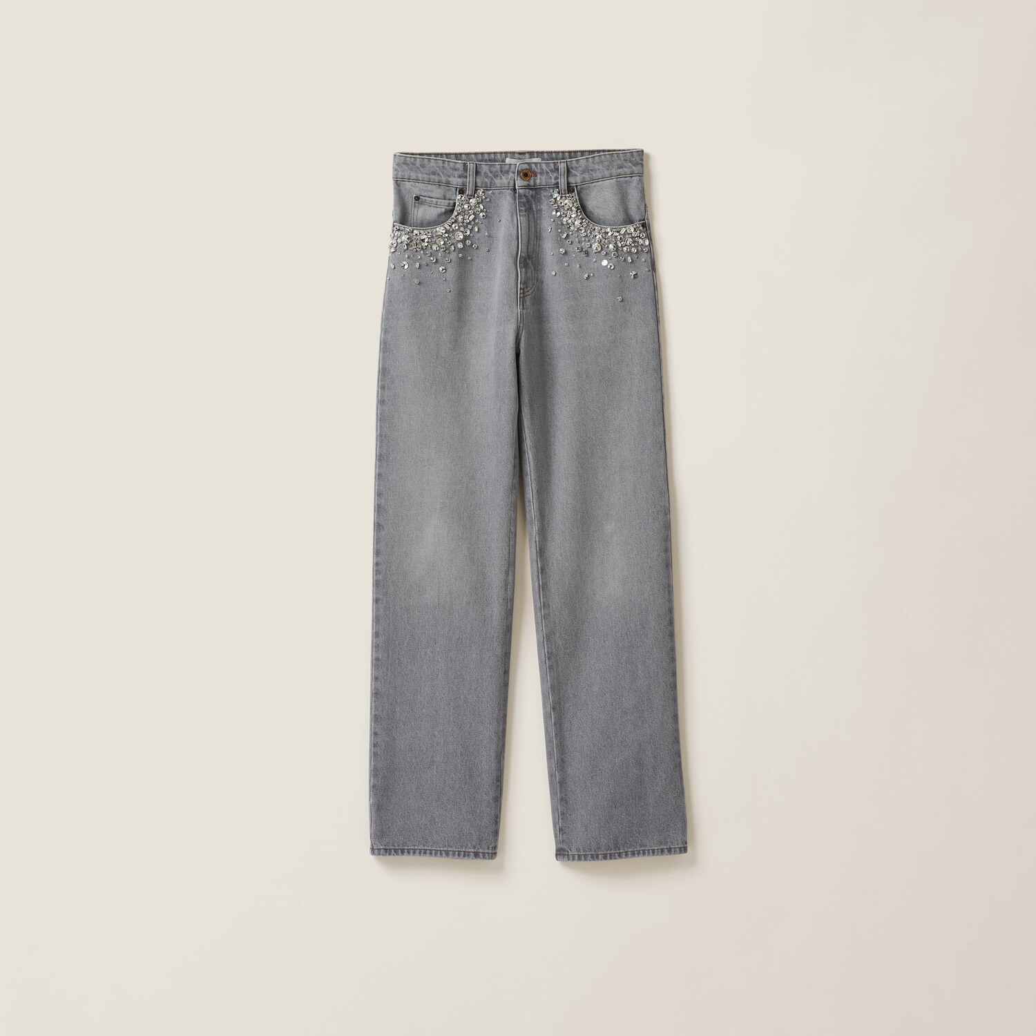 

Джинсовые брюки MIU MIU, серый