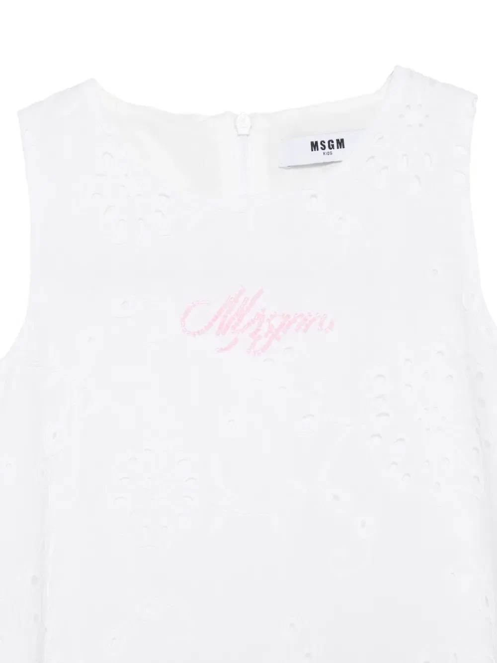 Топ с круглым вырезом Msgm Kids, белый — фото 3